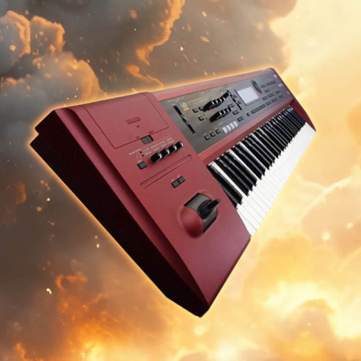 Korg Karma Synthesizer seitlich im Feuer
