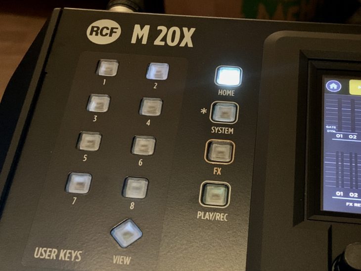 RCF M 20X Digital Mixer_User-Keys