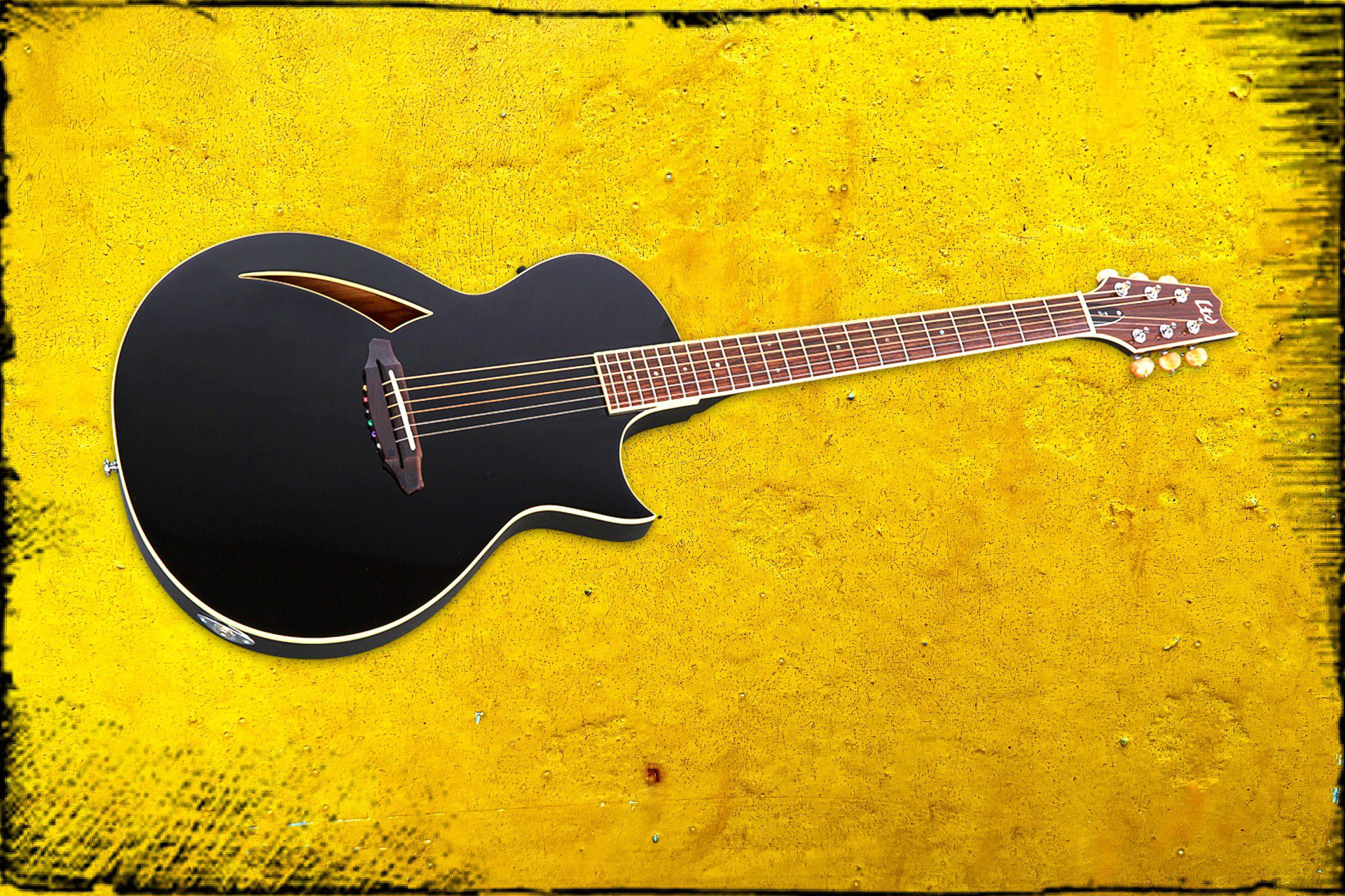 ESP LTD Thinline Series TL-7 Black guitare électro-acoustiq