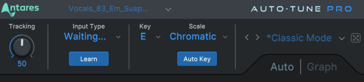 Antares Auto-Tune Pro X - Auto Key, Input Learn