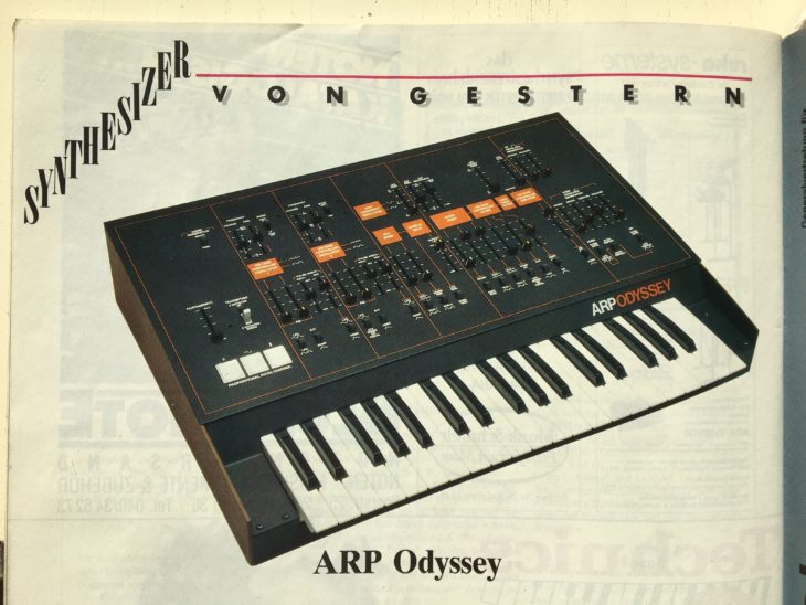 Der ARP Odyssey wurde in der zweiten "Synthesizer von Gestern"-Folge im Dezember 1987 vorgestellt.