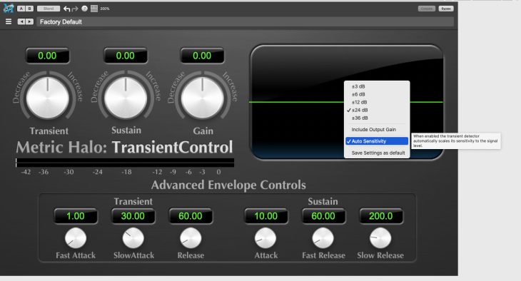 MH Transietn Control Auto Sensitivity