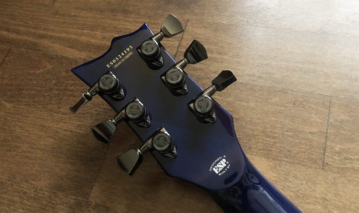 ESP E-II Eclipse BM Blue Nat Fade E-Gitarre Kopfplatte