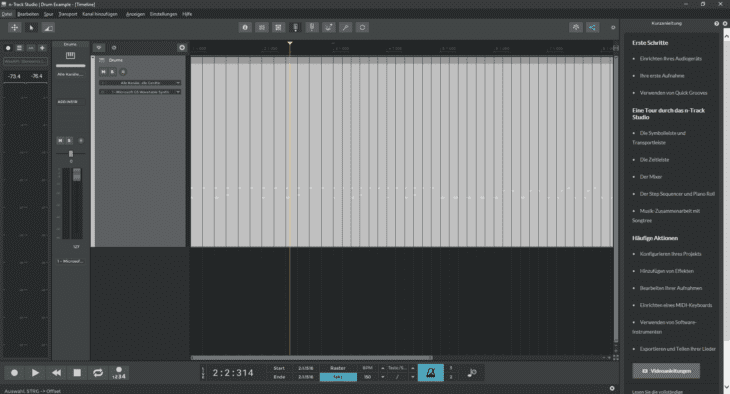 Screenshot n-Track Studio Drum Sample