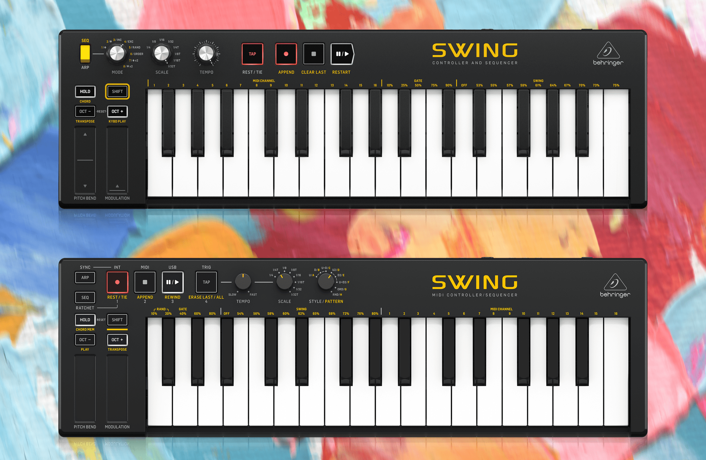 BEHRINGER SWING ミニ鍵盤 USB MIDIキーボード CV/Gate SYNC対応 64 