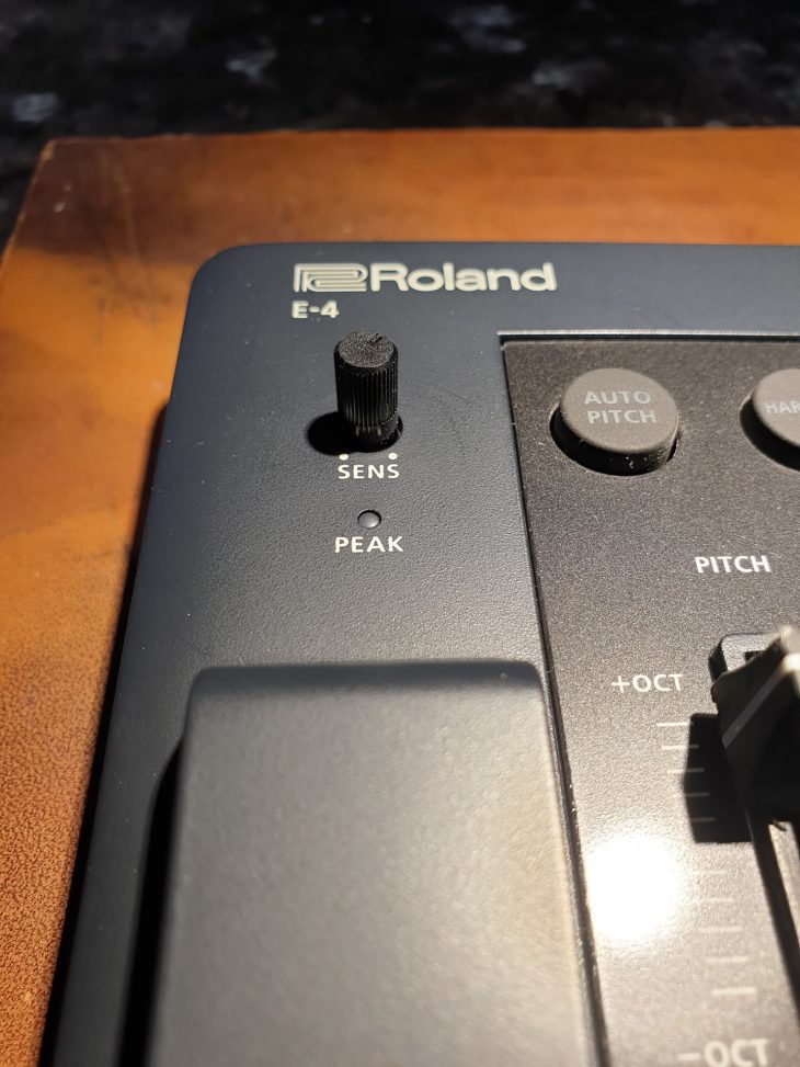 Roland E-4 Voice Tweaker - Gain und Peak-Anzeige