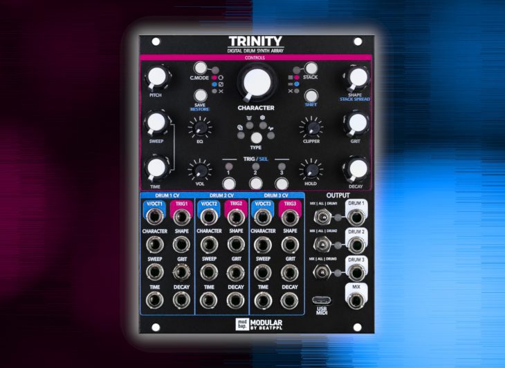 Modbap Modular Trinity, Eurorack Drum Synthesizer