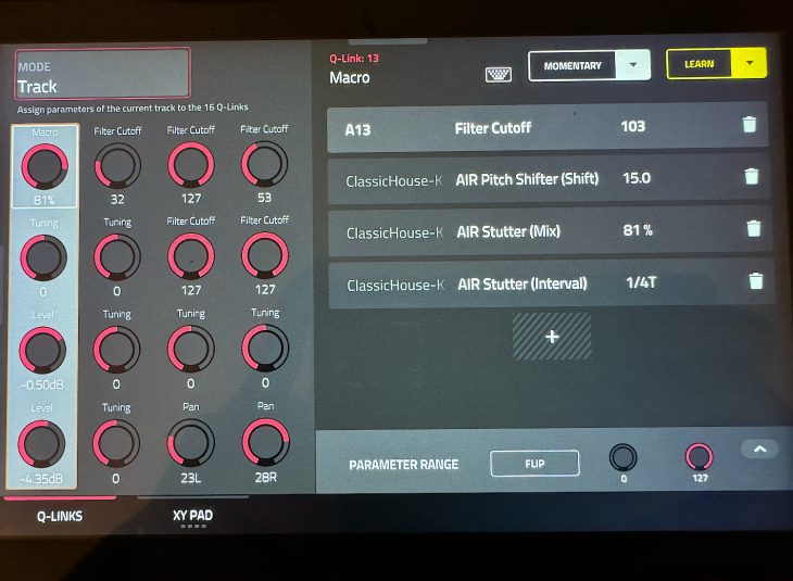 Akai MPC 3 Q-Link Macros