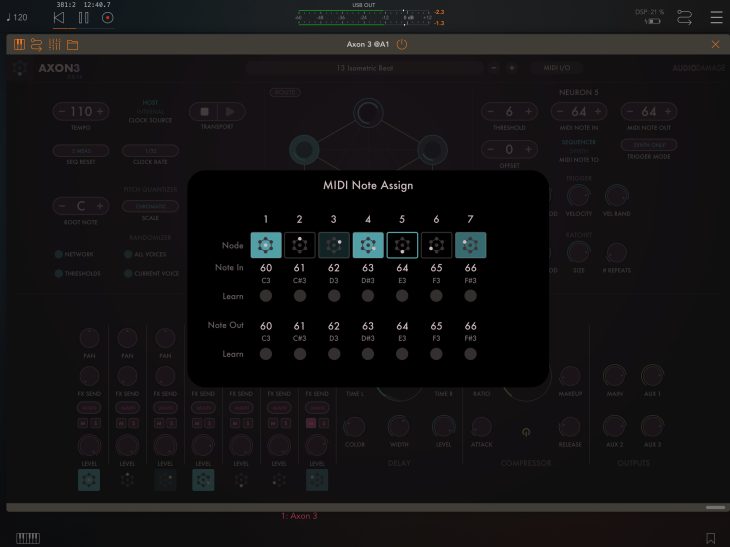 Audio Damage Axon 3 MIDI-Assign