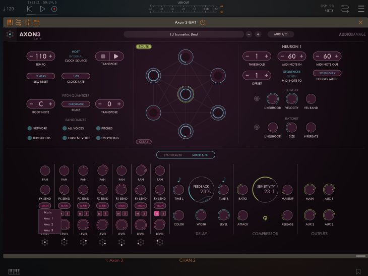 Audio Damage Axon 3 Mixer FX und Mulit-Out