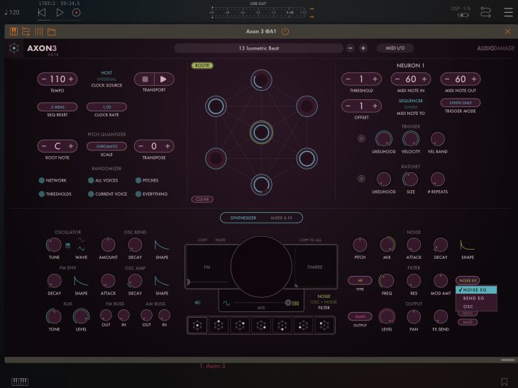 Audio Damage Axon 3 Noise-OSC -Envelope