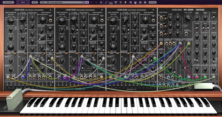 Darstellung eines komplexeren Patches mit dem Cherry Audio PS-3300