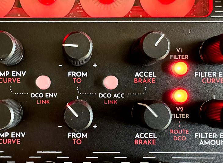 Die Pitchhüllkurve der Motoren des Gamechanger Audio Motor Synth MKII