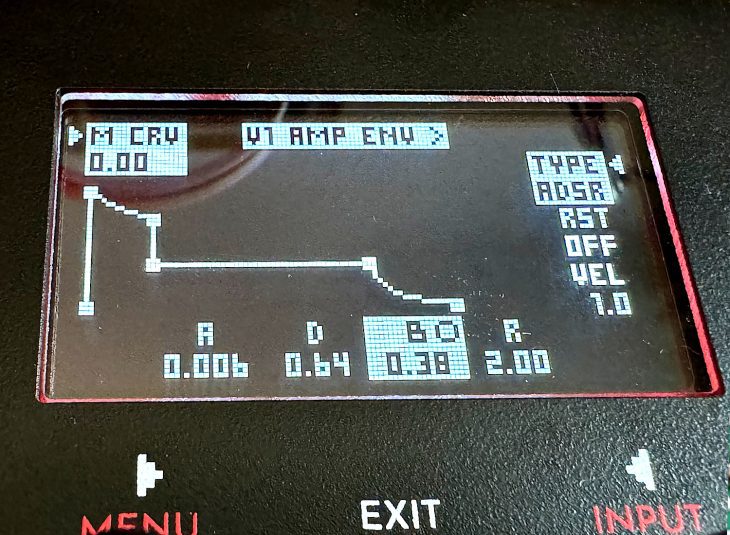 Hüllkurve des Gamechanger Audio Motor Synth MKII