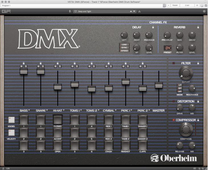 GForce Oberheim DMX - Fader
