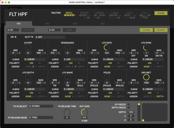 Korg NTS-3 Patch-Bearbeitung