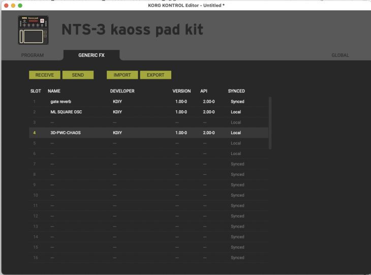 korg NTS-3 logue-Effekte