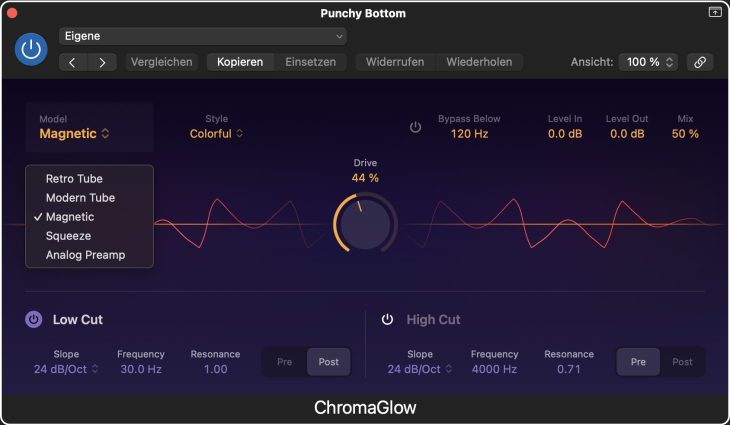 Logic Pro 11 DAW Update ChromaGlow Plugin
