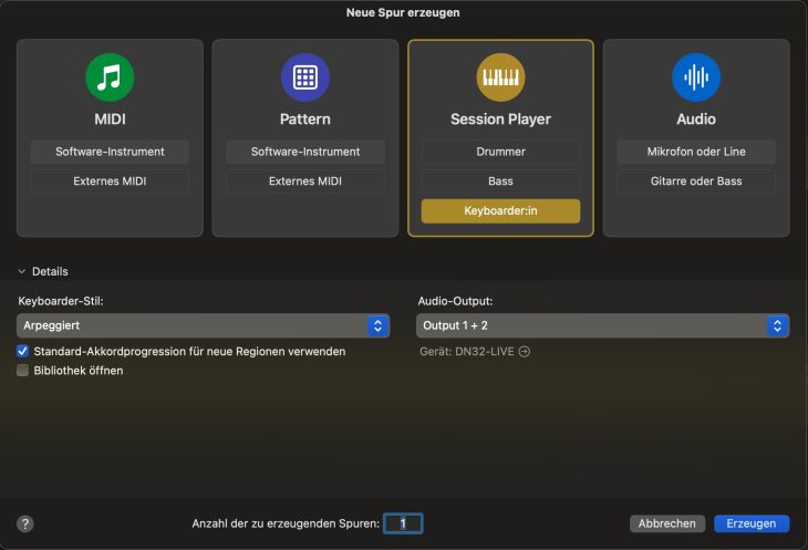 Logic Pro 11 DAW Update neue Session Player