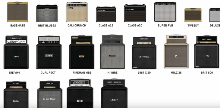 Die Amp Modelle des Nux Multieffektgeräts 