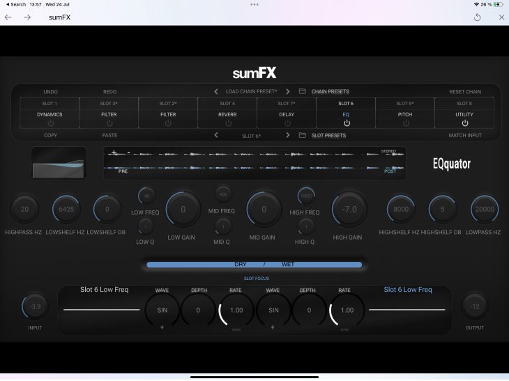 OSC Audio sumFX iOS EQuator