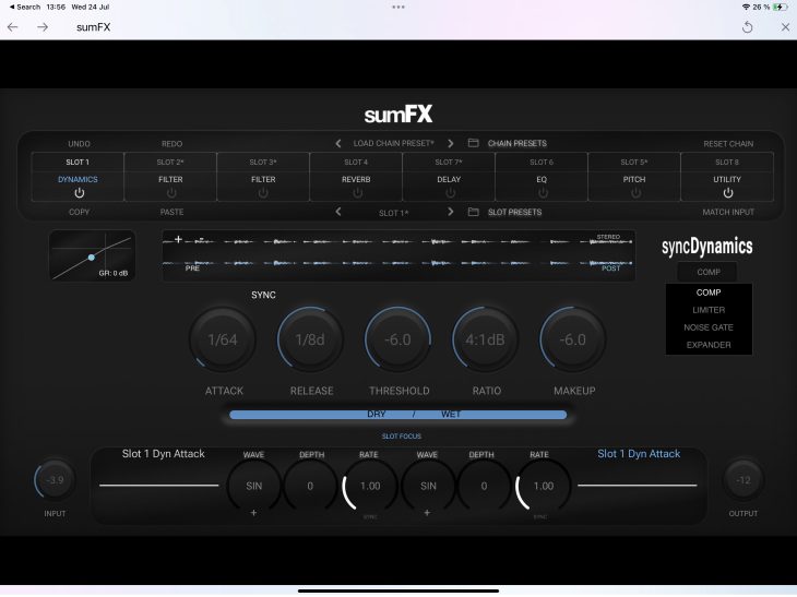 OSC Audio sumFX iOS syncDynamics