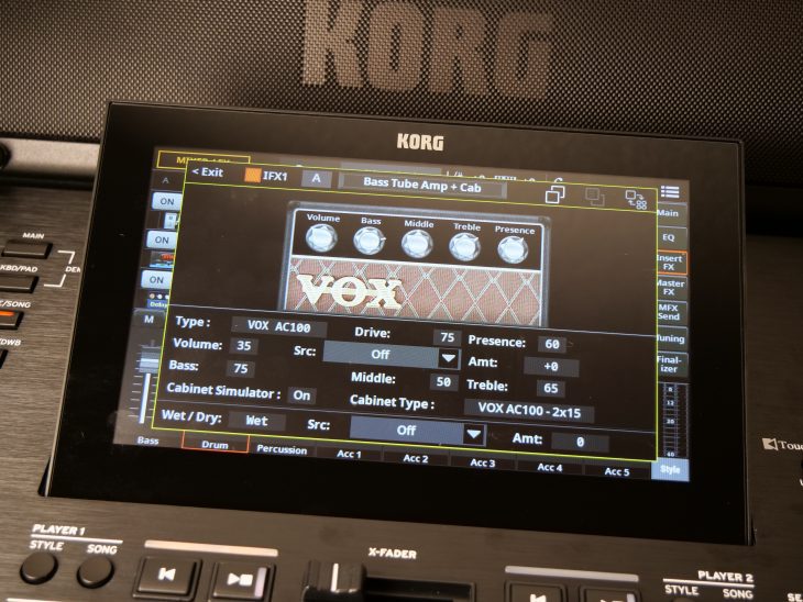 Test Korg Pa5x OS 1.3.0 Update neues GUI für Effekte