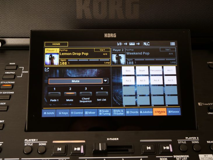 Test Korg Pa5x OS 1.3.0 Update Matrixfunktionen