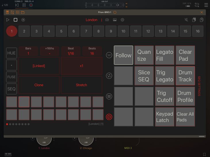 Prism SEQ Device Settings