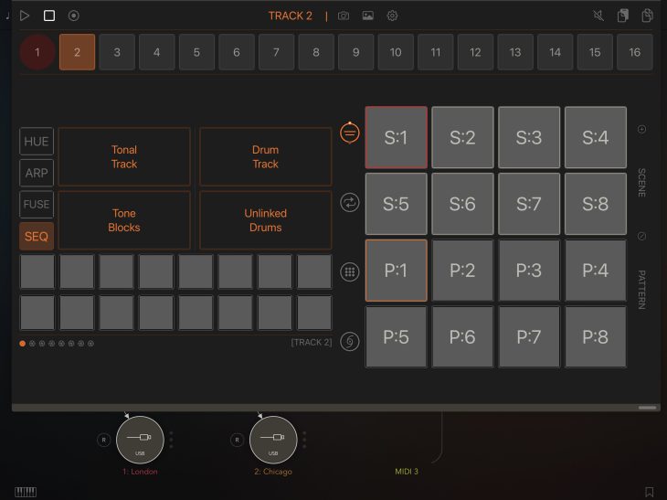 Prism SEQ Scene Pattern Select