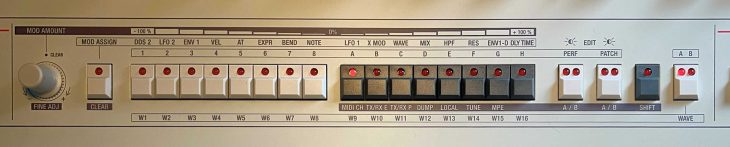 Udo Super 8 Synthesizer Wellenformen Taster